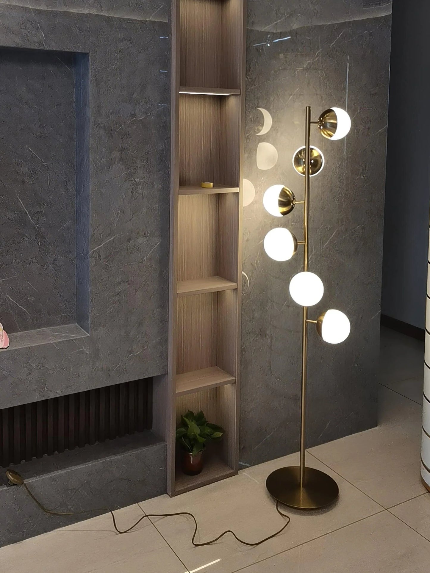lampadaire boules en verre