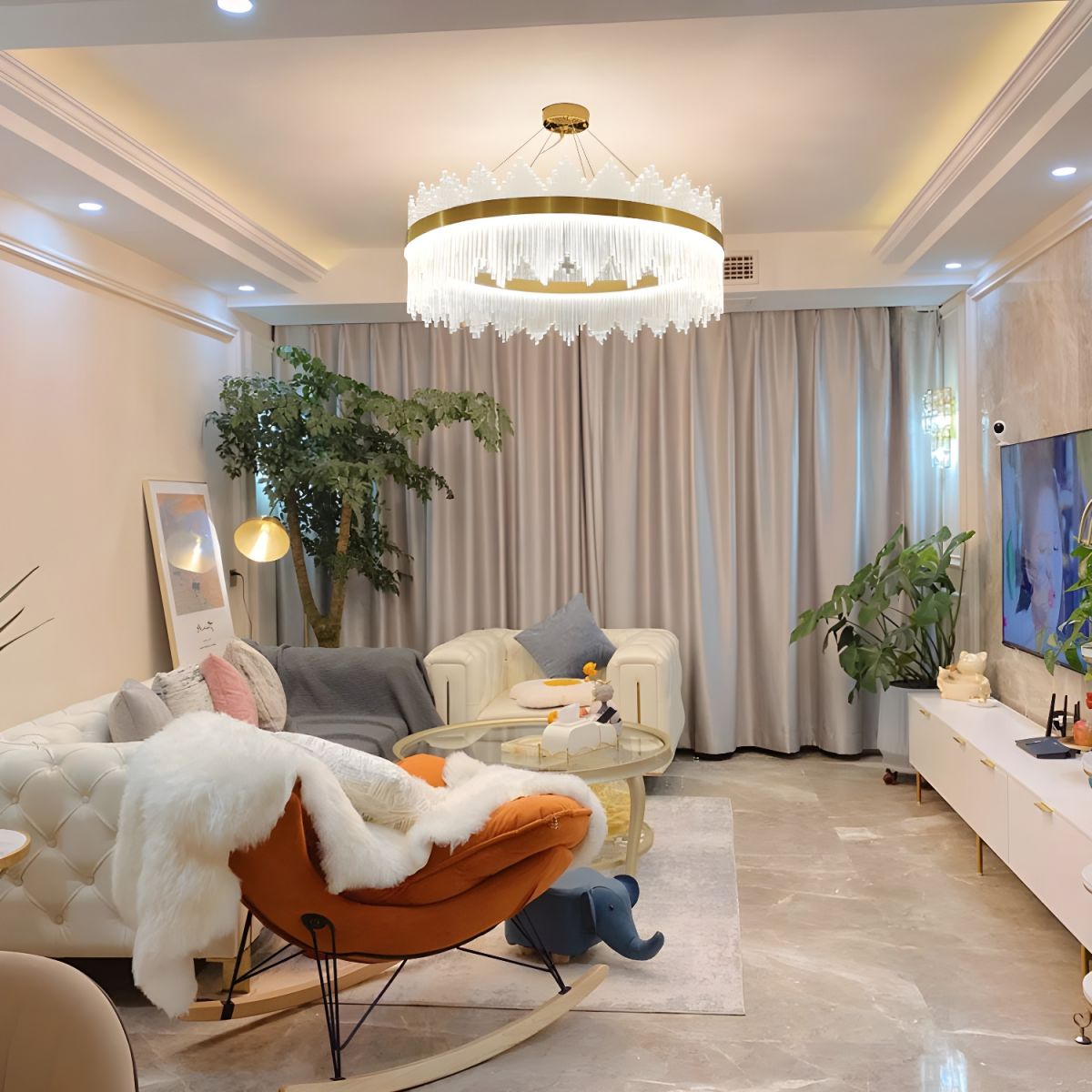 lustre suspension salon