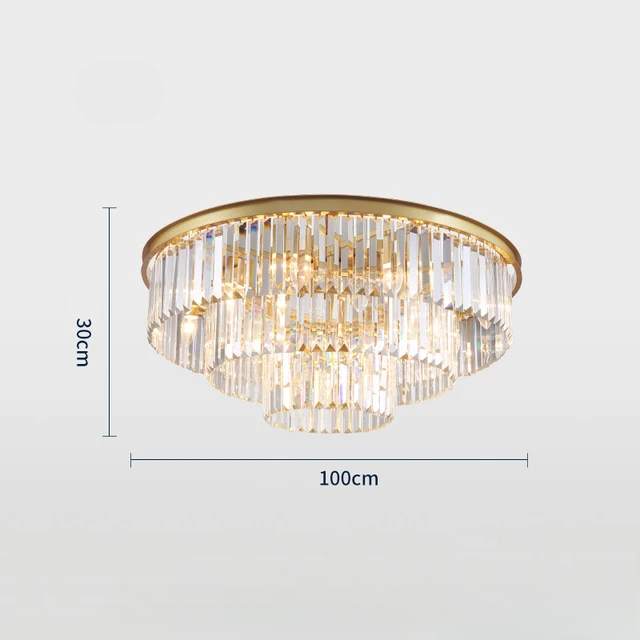 Lustre Design de Luxe en Cristal à 3 Niveaux | LUSTRA Maroc